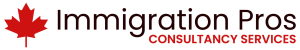 Immigration Pros Consultancy Services official logo with red maple leaf symbolizing Canada