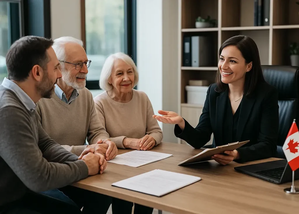 Family Consultation for Canada’s Super Visa Application-IP Family receiving professional guidance for their Super Visa application with a Canadian immigration consultant.